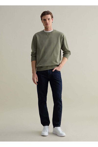 Ovs Sweatshirt With Round Neck And Stitched Detail