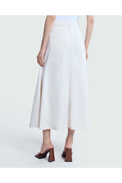 Ovs Off-White Denim Full Skirt