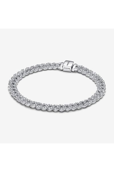 Pandora Bratara Pantora tip lantisor Pave Timeless Zirconiu, Argint 925 - 18cm