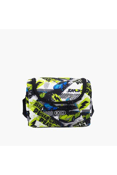 Roco Printed Lunch Bag with Adjustable Strap and Zip Closure