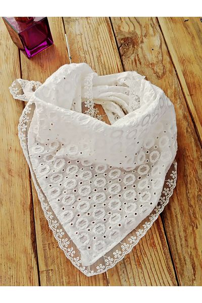 Mufincollection Handmade - Self-Tie Cotton Fisto Fabric - Lace - Triangle Bandana – Stylish Design