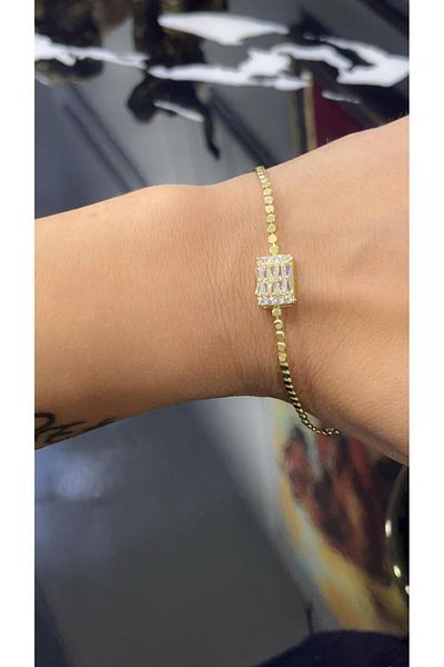Store 14K Gold Color Zircon Stone Xuping Bracelet 18 cm