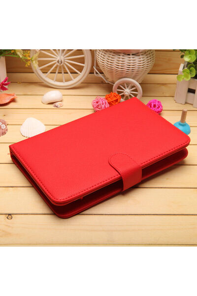 MRG 7 Inch Tablet Case With Micro USB Keyboard Model X, Red