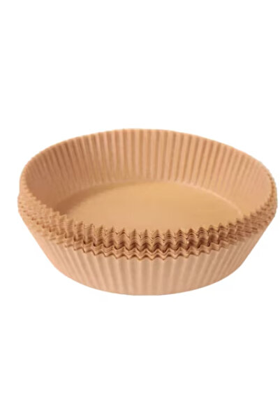 MOAWAVE Air Fryer Baking Paper Set, 50 Pieces, Disposable, 20 cm, Brown MOAWAVE™