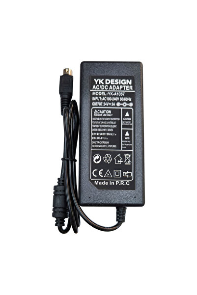 Leonpro AC-DC 24V 3A 3 pin yazıcı adaptörü 24 volt 3 amper 3 pinli adaptör