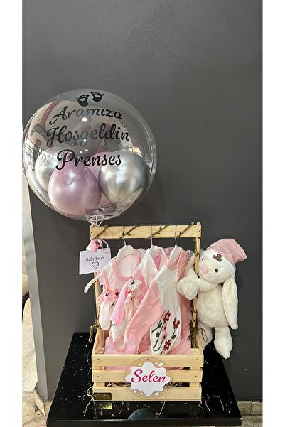GözdeParti Yeni Doğan Kız Bebek Sandık İçi 10 Parça Set: Hastane Çıkış Setind...