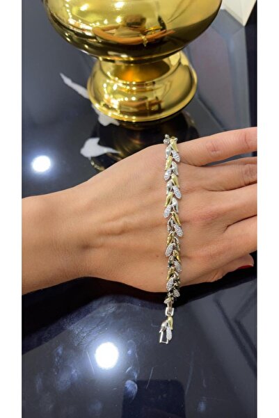 Store 14 Carat Gold Color Zircon Stone Xuping Bracelet 18 cm