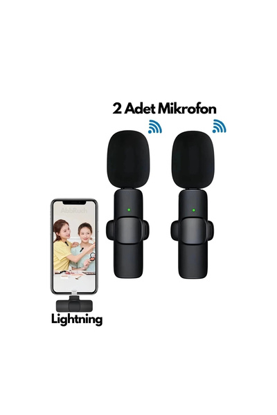 Epilons Type-C Çiftli Kablosuz Yaka Mikrofonu Seti - YouTube, TikTok, Vlog ve Canlı Yayınlar İçin Telefon Uy