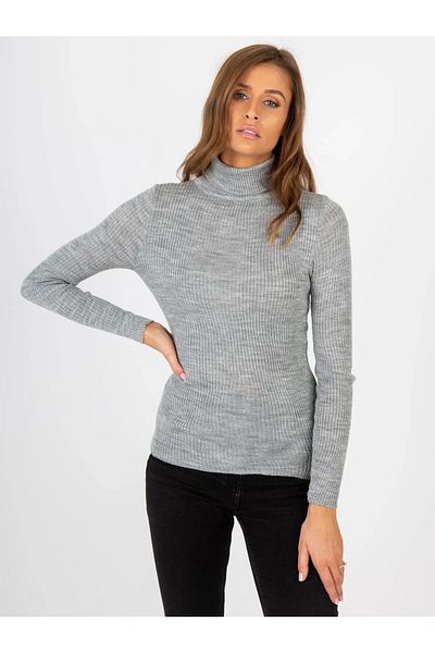 UniqueStore.ro Emily Grey High Collar Blouse - One Size