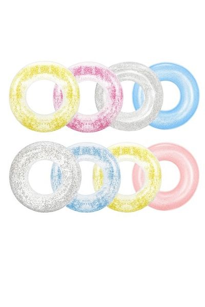 Brivoo® Colaci Inot pentru Copii cu Sclipici – Inel Gonflabil Piscina/Plaja, 6 Culori, 80 cm,