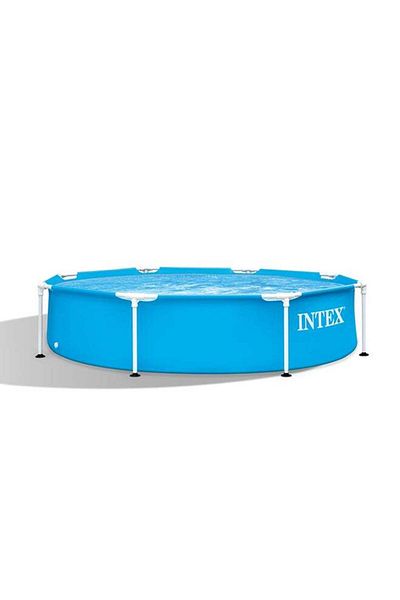 Intex Blue Round Metal Frame Pool 244 × 51 cm