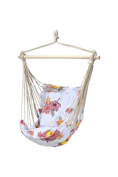 NT NIETING Chair-type Hammock, 2 Pillows, Cotton/Polyester, 100x60 cm, Max 120 kg, 300g/m², Multicolor