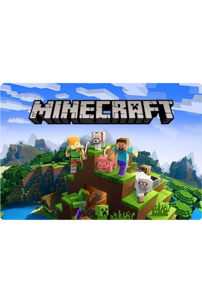 BatıDoğu Minecraft Dikdörtgen Pasta Yenilebilir Resim Baskı 28*19 cm