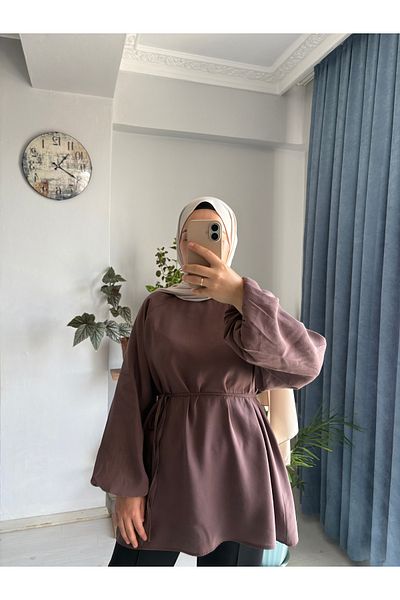 MODA EGE Modal Fabric Balloon Sleeve Tunic