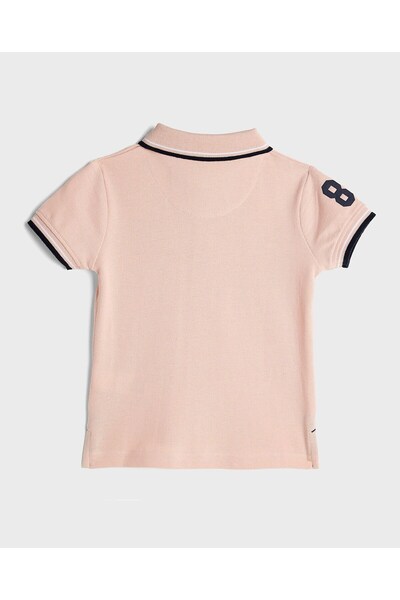 R&B Peach POLO BASIC 0-24M