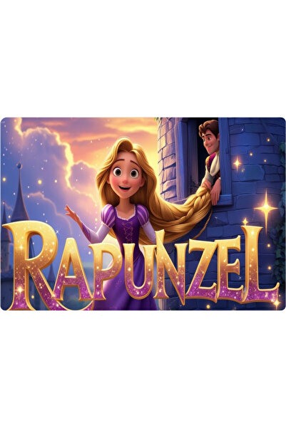 BatıDoğu Rapunzel Tayfa Dikdörtgen Pasta Yenilebilir Resim Baskı 28*19 cm