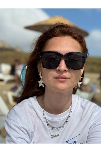 Ferrucci Selin Liver Glasses Black Frame Black Glass Brand Model Women's Glasses