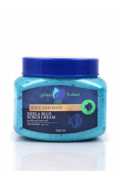 SAADA BEAUTY Scrub Cream for Face and Body with Blue Neela 500 ml