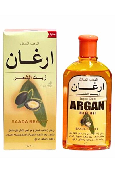 SAADA BEAUTY زيت الأرغان السائل الذهبي للشعر - 300 مل