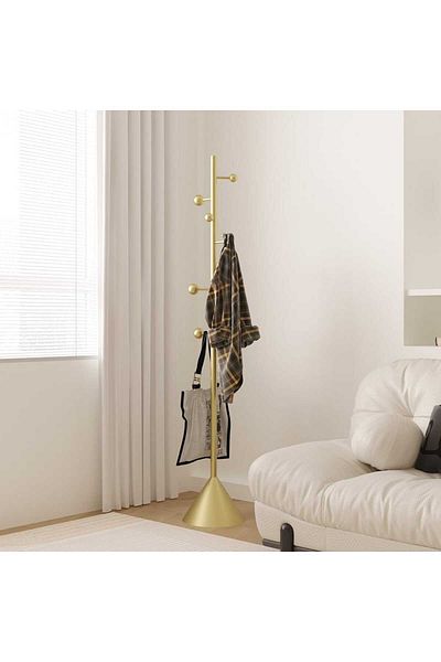 Generic a modern, minimalist floor-standing coat, Abaya and clothes rack, a Nordic and light luxury design