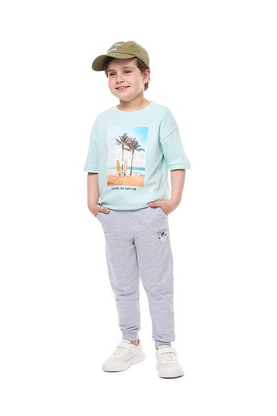 R&B Gray BOYS KNIT BOTTOM 2-8Y