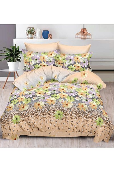 CHIRASO FINE Cotton Bedding Set, ELASTIC Sheet 180x200+25cm, Duvet Cover 200x230cm 4 Pillowcases