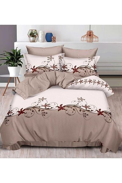 CHIRASO FINE Cotton Bedding Set, ELASTIC Sheet 180x200+25cm, Duvet Cover 200x230cm 4 Pillowcases