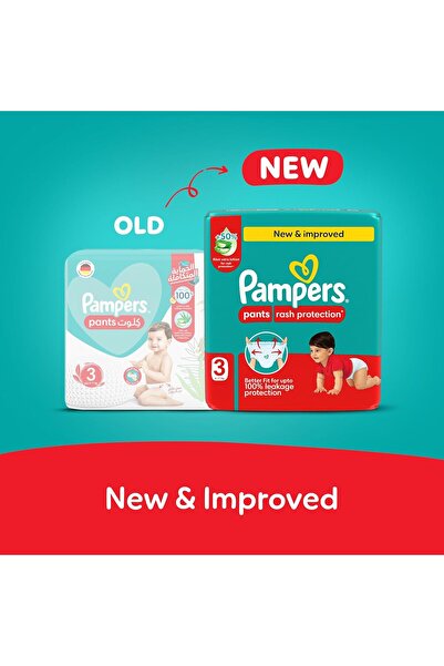 Pampers Rash Protection, Size 3, 6-11 kg, Giant Box, 120 Diaper Pants