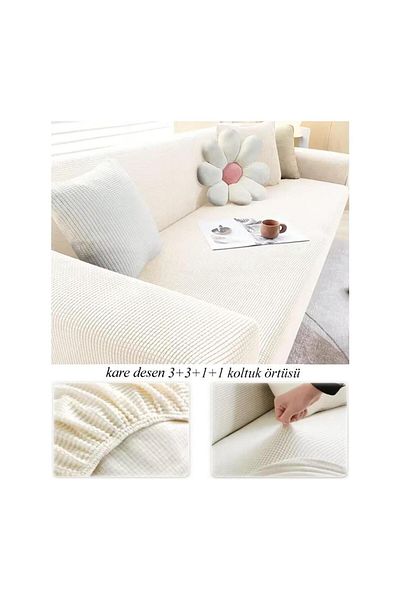 özzade lycra seat sofa bed sofa cover,seat cover pitikare pattern 3 3 1 1 set