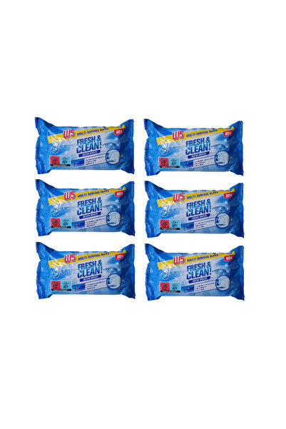 W5 Servetele Umede Multi Suprafete Fresh Clean, 6 pachete x 80, 480 de bucati