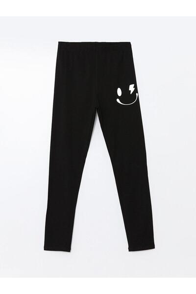 LC Waikiki Colanți pentru fete cu elastic în talie și imprimeu (W4)