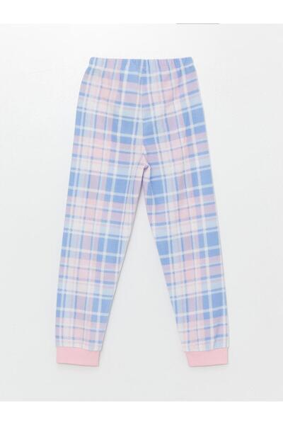 LC Waikiki Beli Lastikli Ekose Polar Kız Çocuk Pijama Alt (W4)