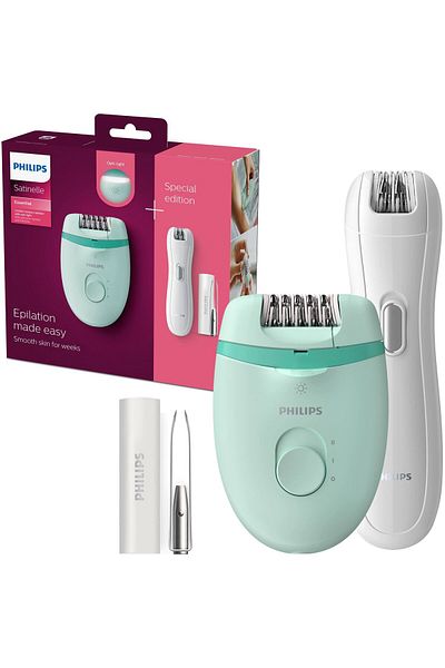 Philips Satinelle Brp529/00 Epilator Set, 2 Speed , Opti-light Technology, Mini Epilator Included