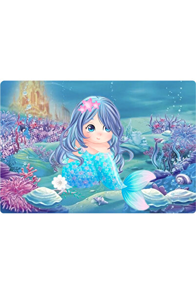 BatıDoğu Deniz Kızı Dikdörtgen Pasta Yenilebilir Resim Baskı 28*19 cm