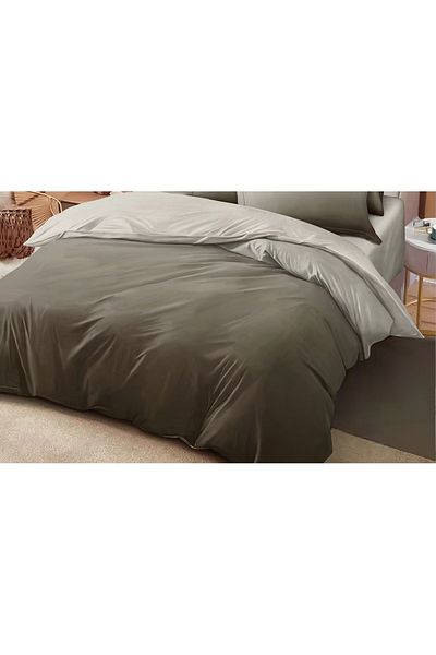 CHIRASO FINE Cotton Bedding Set, ELASTIC Sheet 180x200+25cm, Duvet Cover 200x230cm 4 Pillowcases