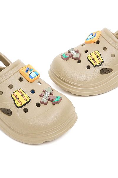 R&B Brown KIDS BOYS CLOGS 26-31