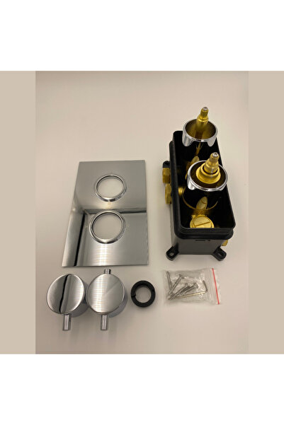 NSK Terra Termostatik 3 Çıkışlı Ankastre İç Set Sıva Altı Grubu Dahil Banyo Bataryası, Krom-N2141002