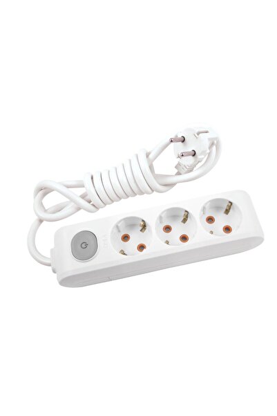 VİKO MULTİ-LET ÜÇLÜ PRİZ ANAHTARLI TOPRAKLI KABLOLU-5MT