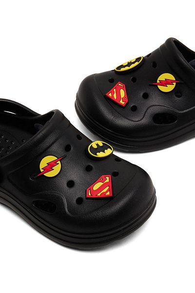 R&B Black KIDS BOYS CLOGS CHARACTER 26-31