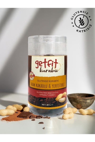 GetFit Glutensiz Ham Kakaolu-yer Fıstıklı Kurabiye