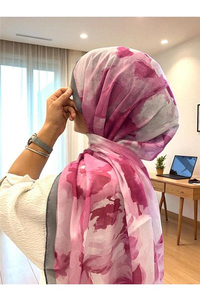 Baştacı Soft Batik 0347 Fuchsia Shawl