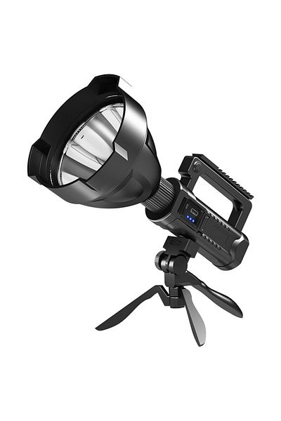 OEM LED Flashlight, Rechargeable, External Battery Function, 4 Lighting Modes + Tripod