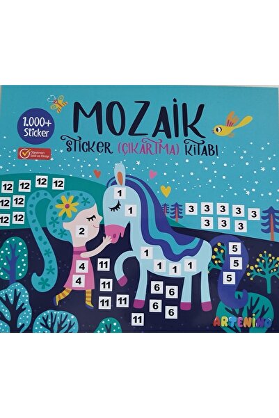 Artenino MOZAİK STİCKER ÇIKARTMA KİTABI - MAVİ