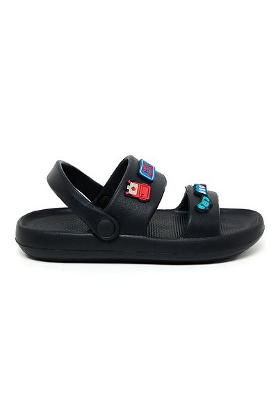 R&B Black KIDS BOYS SLIPPERS 25-30