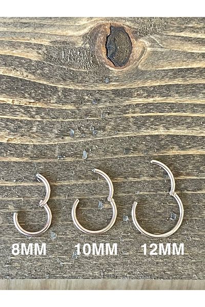 Rupen Kraft 316 L Surgical Steel Anti Allergic Interlock Ring Piercing Rose Color