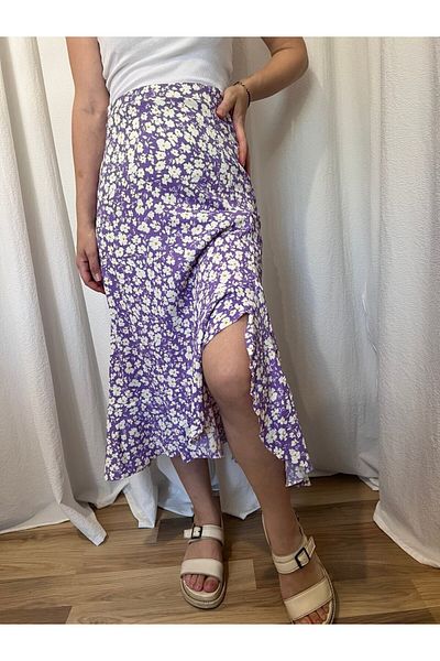 Moda Lounge fustă cu detaliu de flori