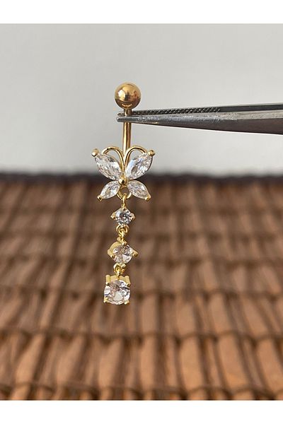 Rupen Kraft 316 L Surgical Steel Anti Allergic Dangle Butterfly Model Belly Piercing