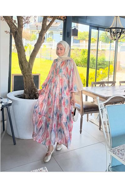 nizzell Women's New Season Colorful Mango Fabric Dress