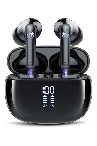 Generic IRANGE W14 LCD Wireless Earbuds with Noise Canceling, Bluetooth 5.4, Hi-Res Audio, Type-C Charging,