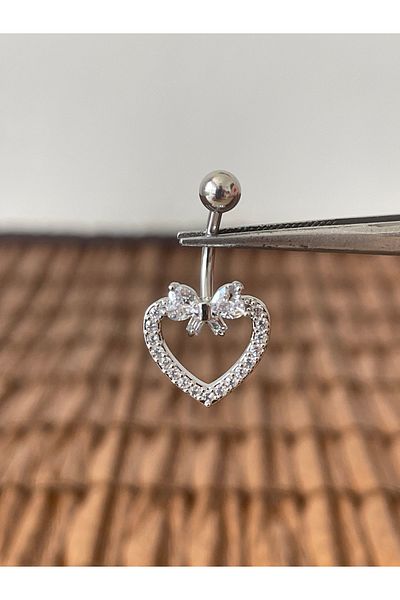 Rupen Kraft 316 L Surgical Steel Anti Allergic Heart Bow Belly Button Piercing